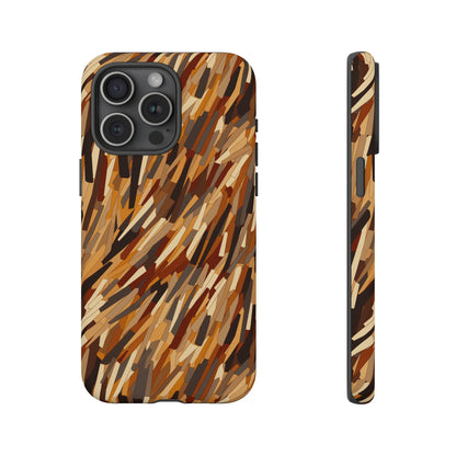 Fragmented Forest: Autumn's Abstract Palette Tough Phone Case