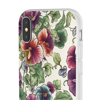 Watercolour Pansy Phone Case - Delicate Floral Elegance - Spring Collection - Flexi Cases Phone Case Pattern Symphony   