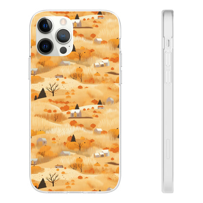 Harvest Homestead: Whimsical Autumn Villages - Flexible Phone Case