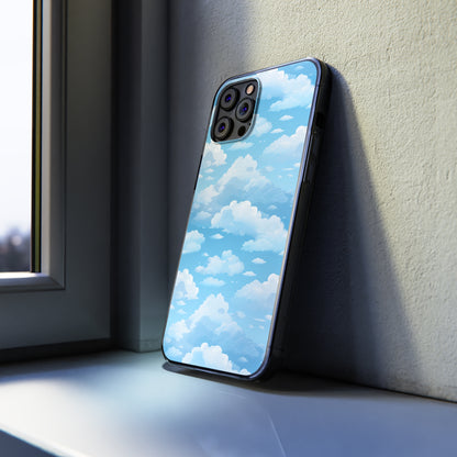 Boundless Azure Horizon - Calm Sky Design Soft Phone Case for IPhone, Samsung, and Google Pixel Phone Case Pattern Symphony   