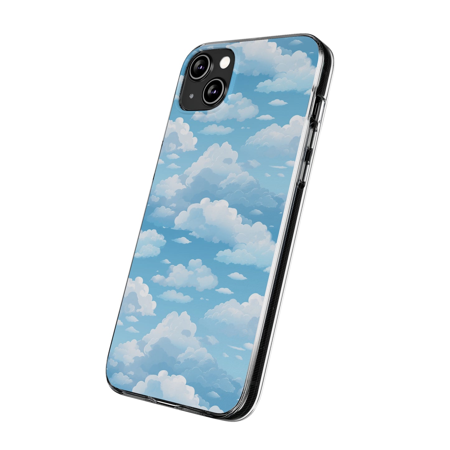 Boundless Azure Horizon - Calm Sky Design Soft Phone Case for IPhone, Samsung, and Google Pixel Phone Case Pattern Symphony   