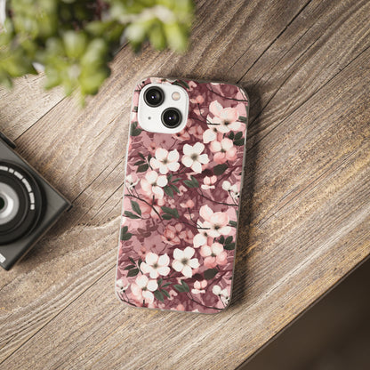 Sparse Dogwood Blossom Phone Case - Elegant Floral Design for Your Smartphone - Flexi Cases Phone Case Pattern Symphony iPhone 14  