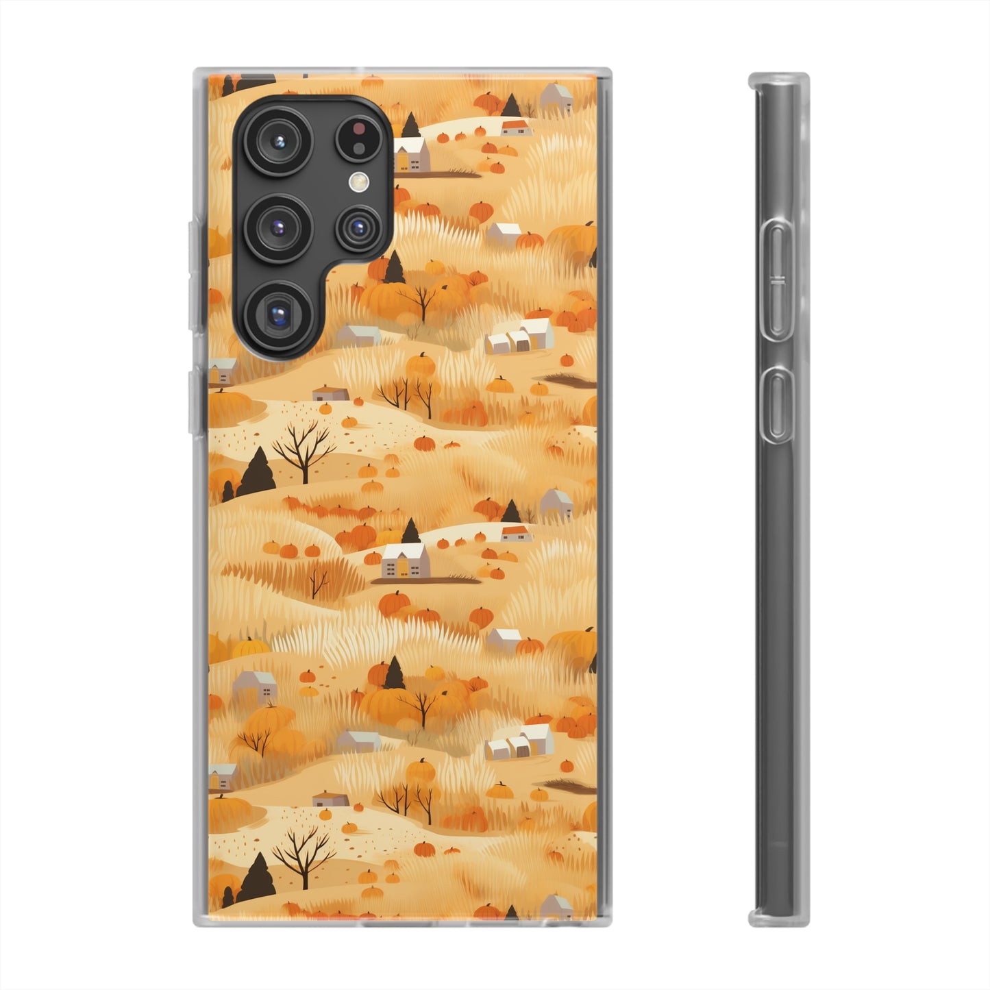 Harvest Homestead: Whimsical Autumn Villages - Flexible Phone Case