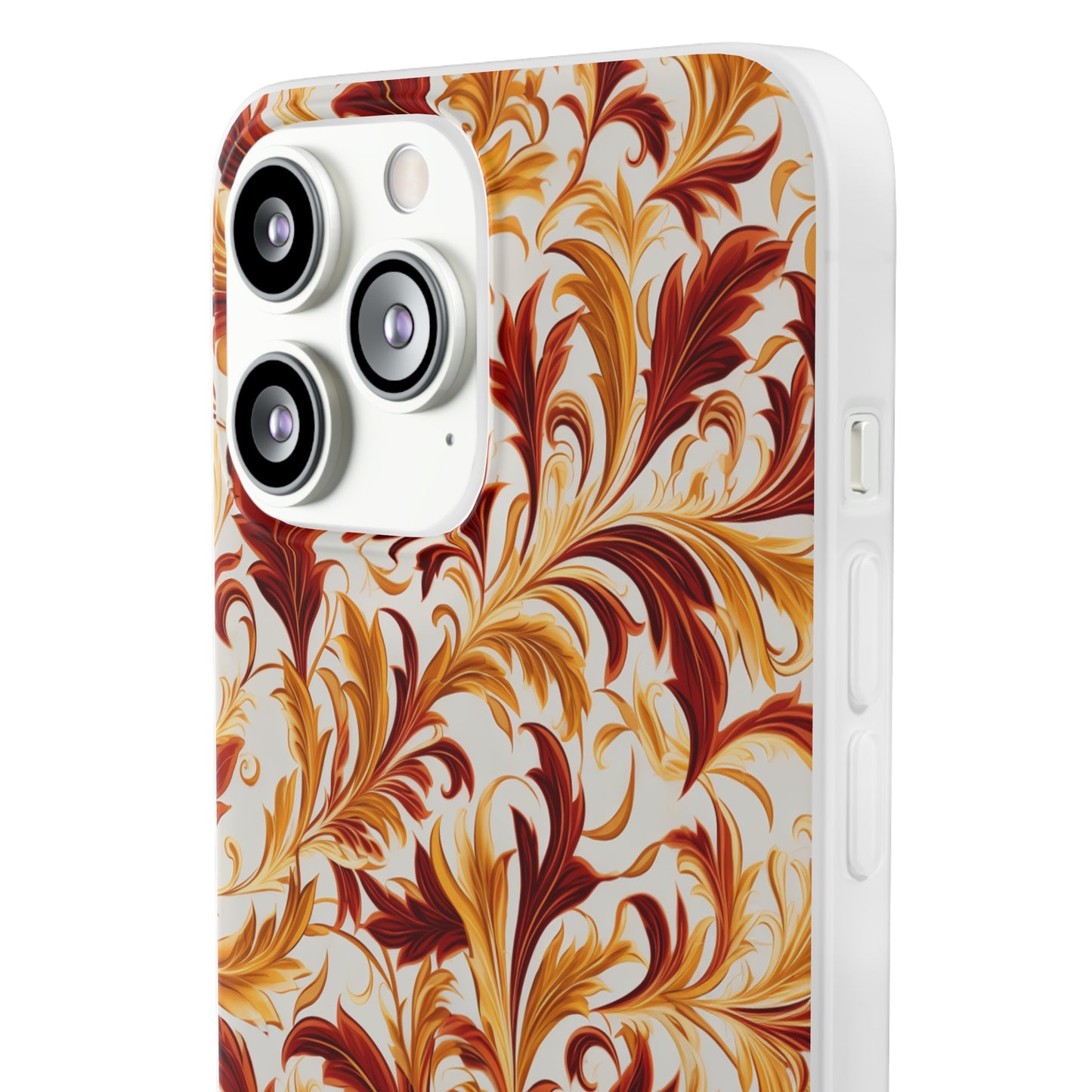 Swirling Autumn: Vortexes of Fall Foliage in Gold and Bronze - Flexible Phone Case