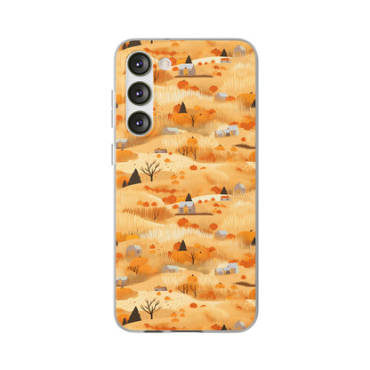 Harvest Homestead: Whimsical Autumn Villages - Flexible Phone Case