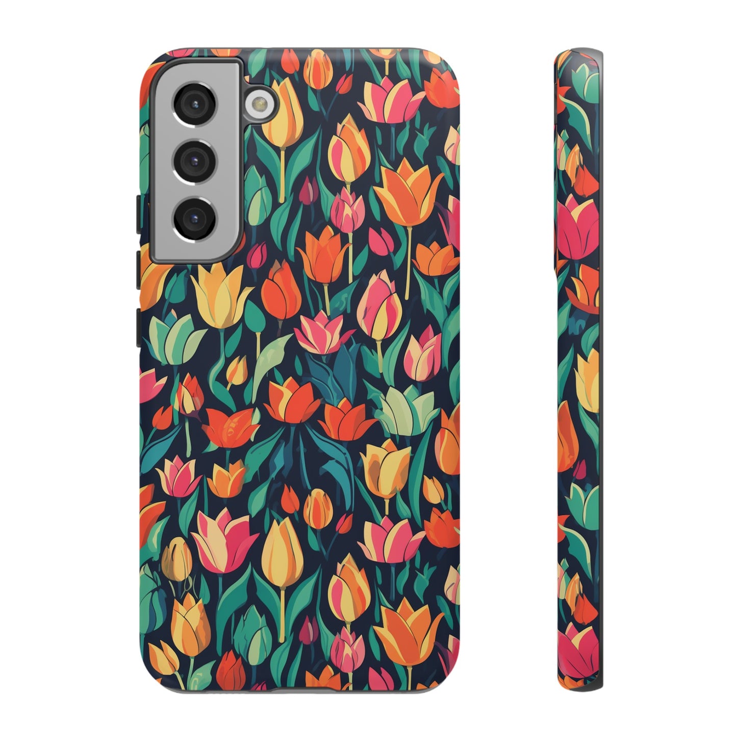 Tulip Medley Tough Phone Case - Vibrant Spring Floral Design