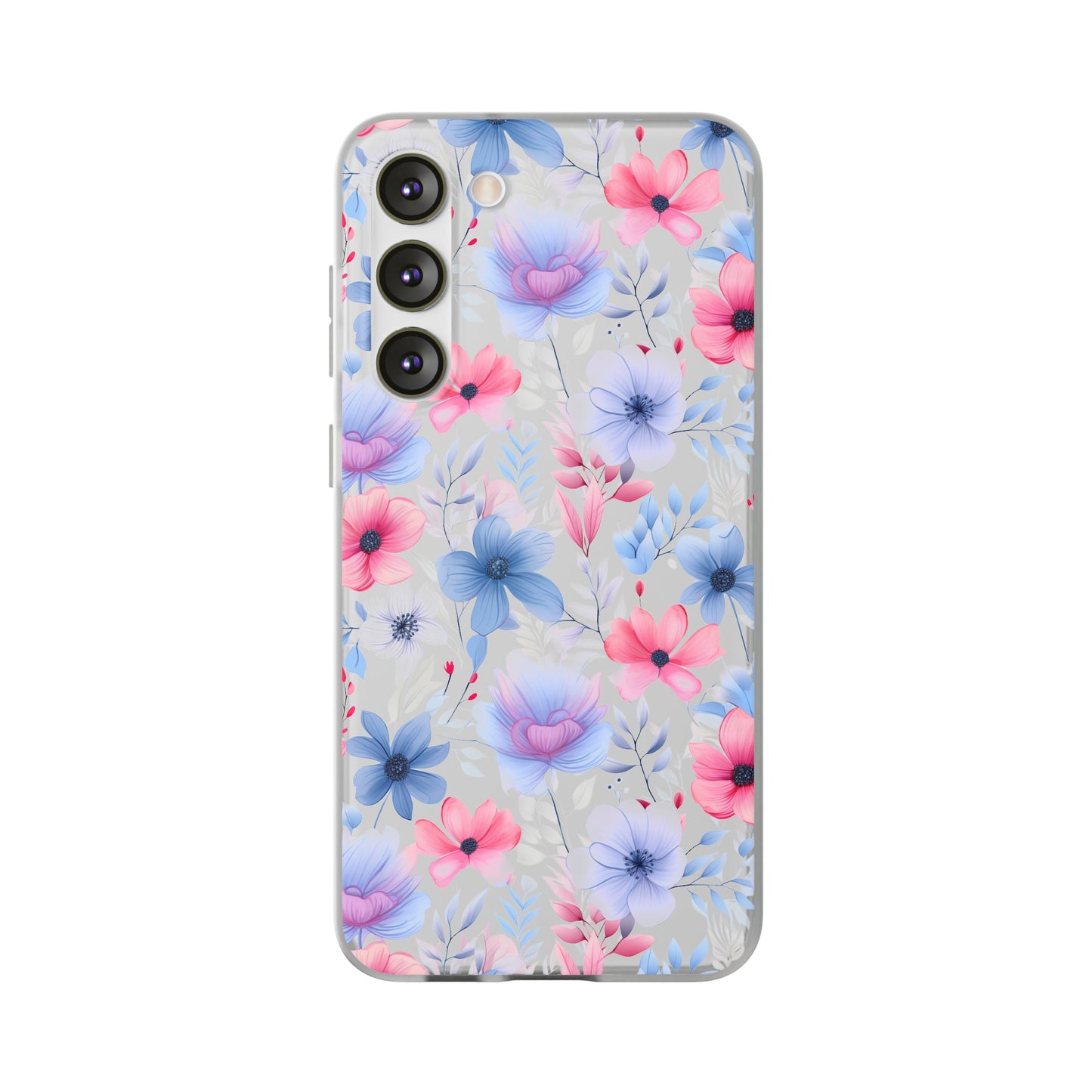 Floral Whispers - Soft Hues of Violets, Pinks, and Blues - Flexi Phone Case Phone Case Pattern Symphony   