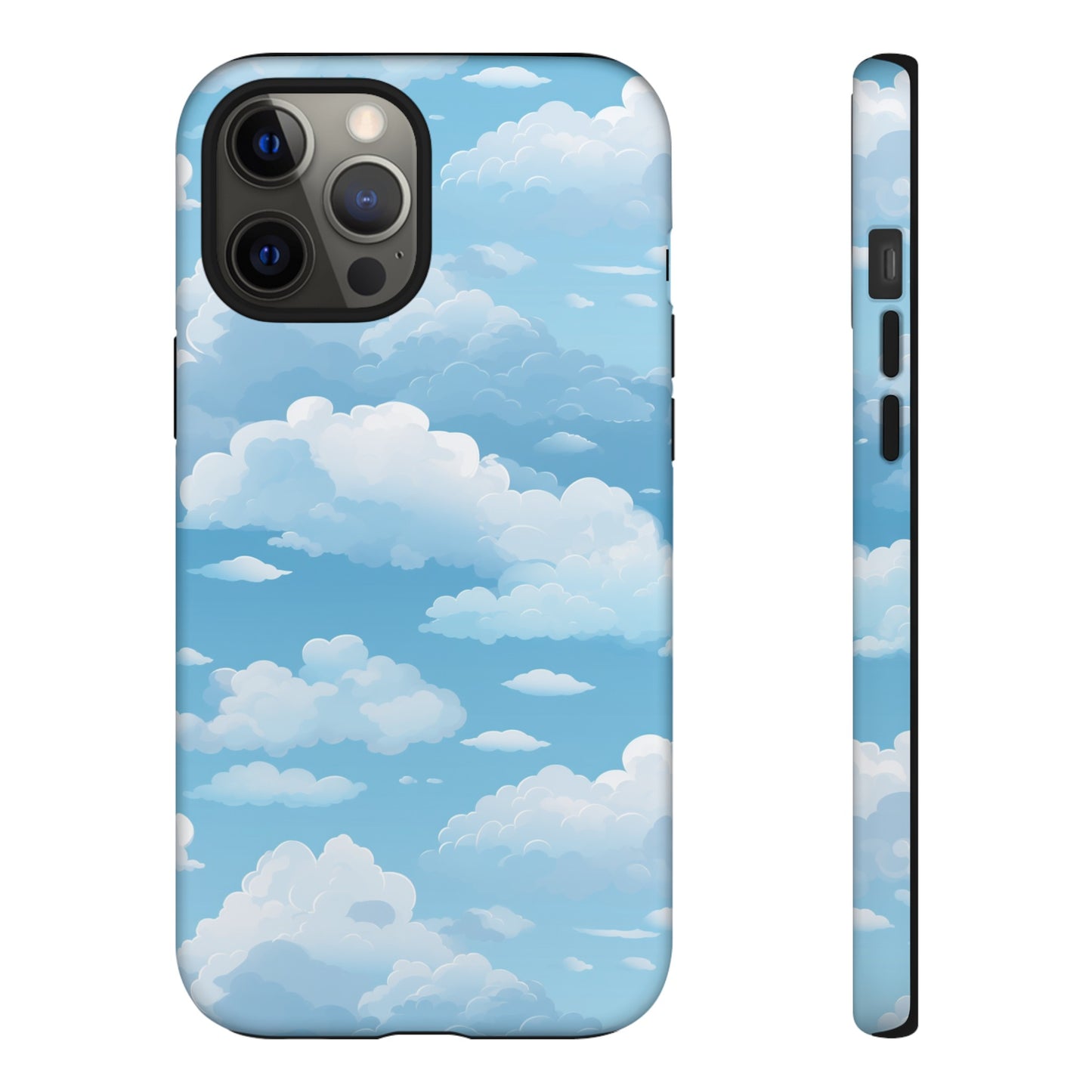 Azure Horizon Phone Case - Majestic Sky & Cloud Pattern - Tough Phone Case