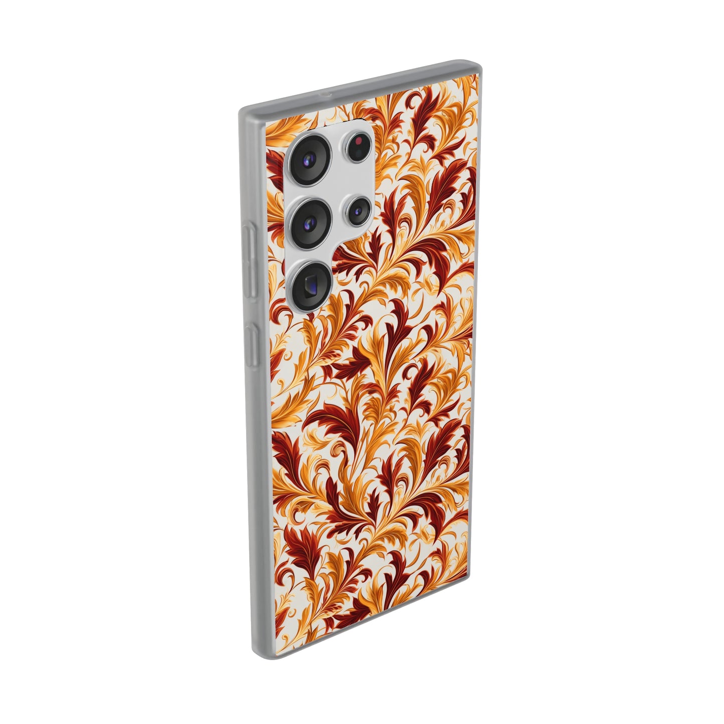 Swirling Autumn: Vortexes of Fall Foliage in Gold and Bronze - Flexible Phone Case