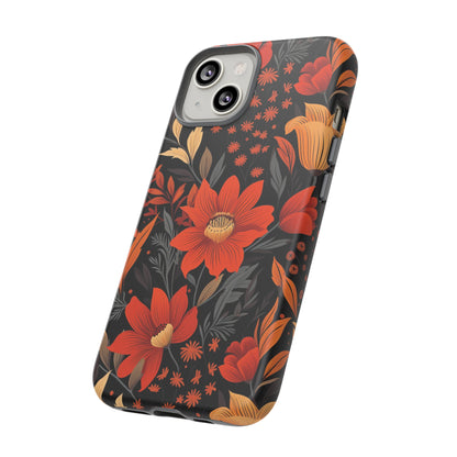 Autumn Blossom Noir: A Dark Floral Canvas Tough Case