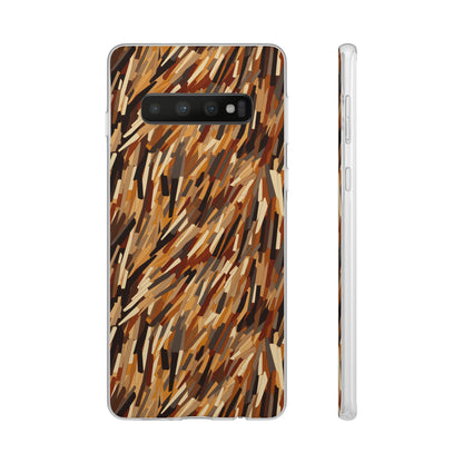 Fragmented Forest: Autumn's Abstract Palette Flexible Phone Case