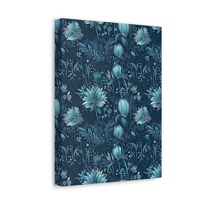 Metallic Blue Scilla - Shimmering Spring Wall Art Canvas