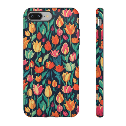 Tulip Medley Tough Phone Case - Vibrant Spring Floral Design