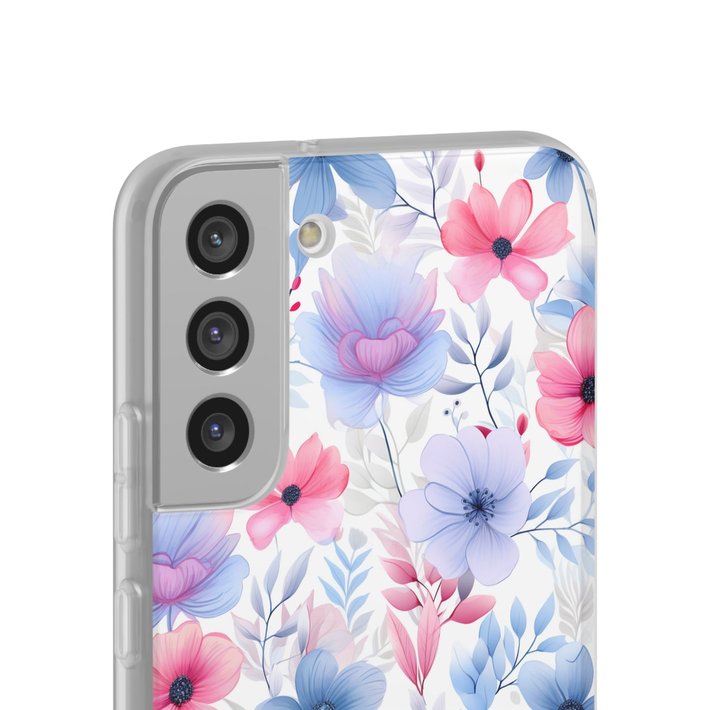 Floral Whispers - Soft Hues of Violets, Pinks, and Blues - Flexi Phone Case Phone Case Pattern Symphony   