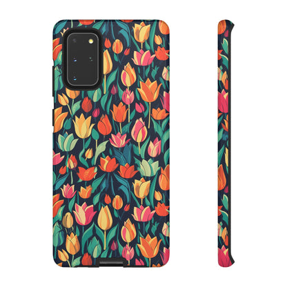 Tulip Medley Tough Phone Case - Vibrant Spring Floral Design