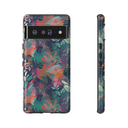 Botanical Bliss - Stylized Abstract Flower Design Tough Phone Case