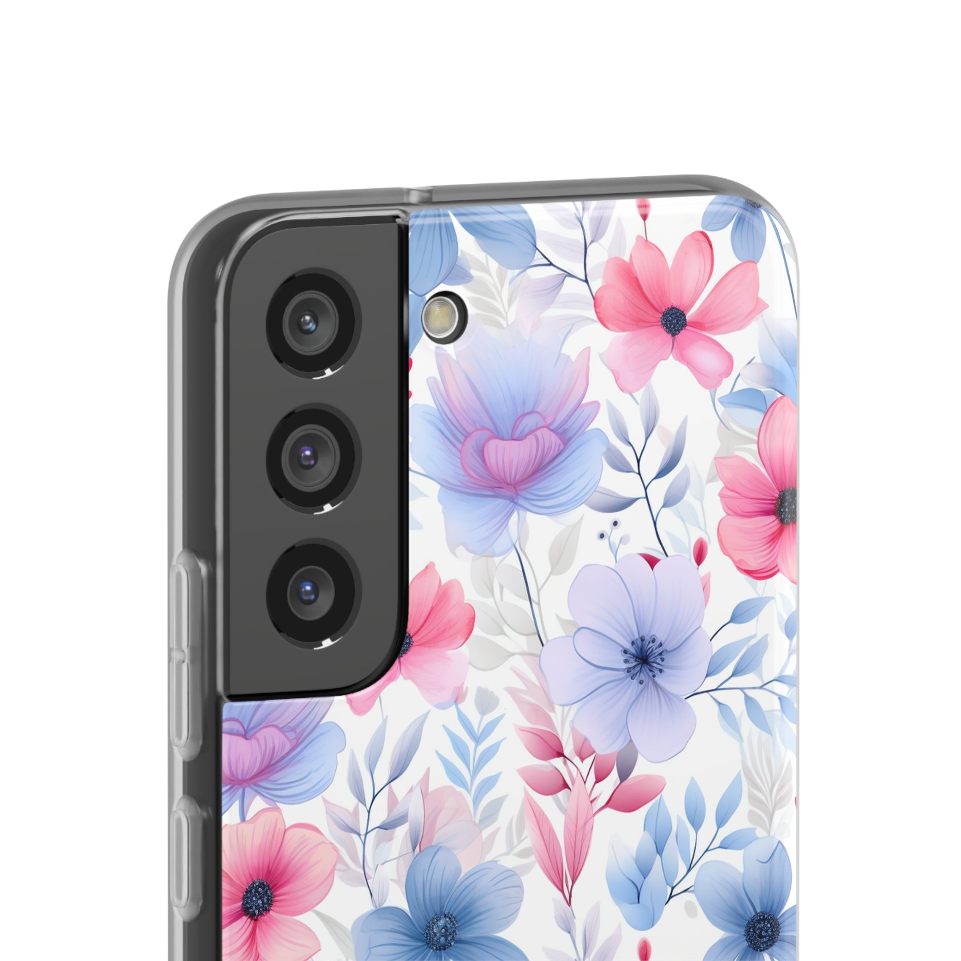 Floral Whispers - Soft Hues of Violets, Pinks, and Blues - Flexi Phone Case Phone Case Pattern Symphony   