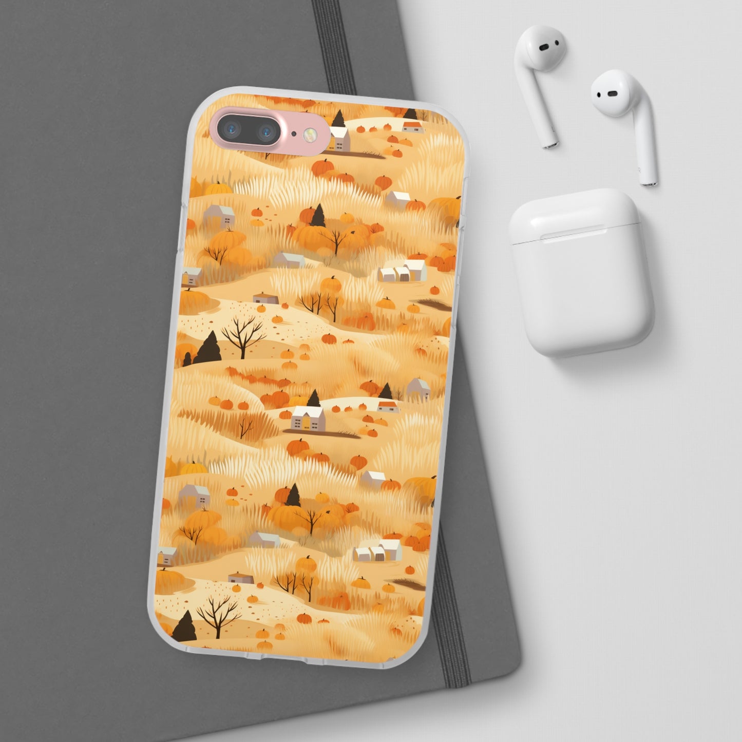 Harvest Homestead: Whimsical Autumn Villages - Flexible Phone Case