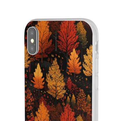 Bronzed Forest: A Chromatic Landscape - Flexible Phone Case