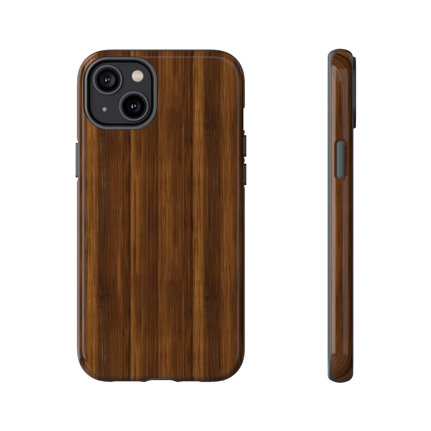 Luxurious Faux Dark Walnut Essence Phone Case - Rich and Refined Natural Wood Design - Tough Cases