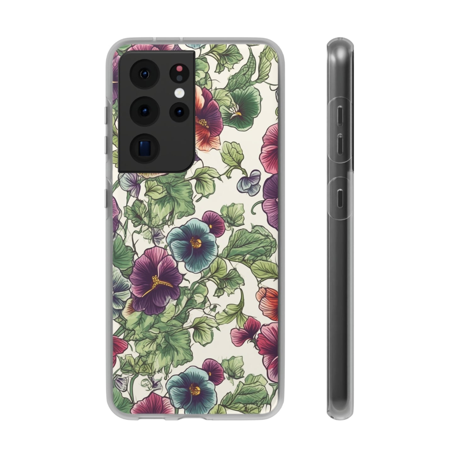 Watercolour Pansy Phone Case - Delicate Floral Elegance - Spring Collection - Flexi Cases Phone Case Pattern Symphony   