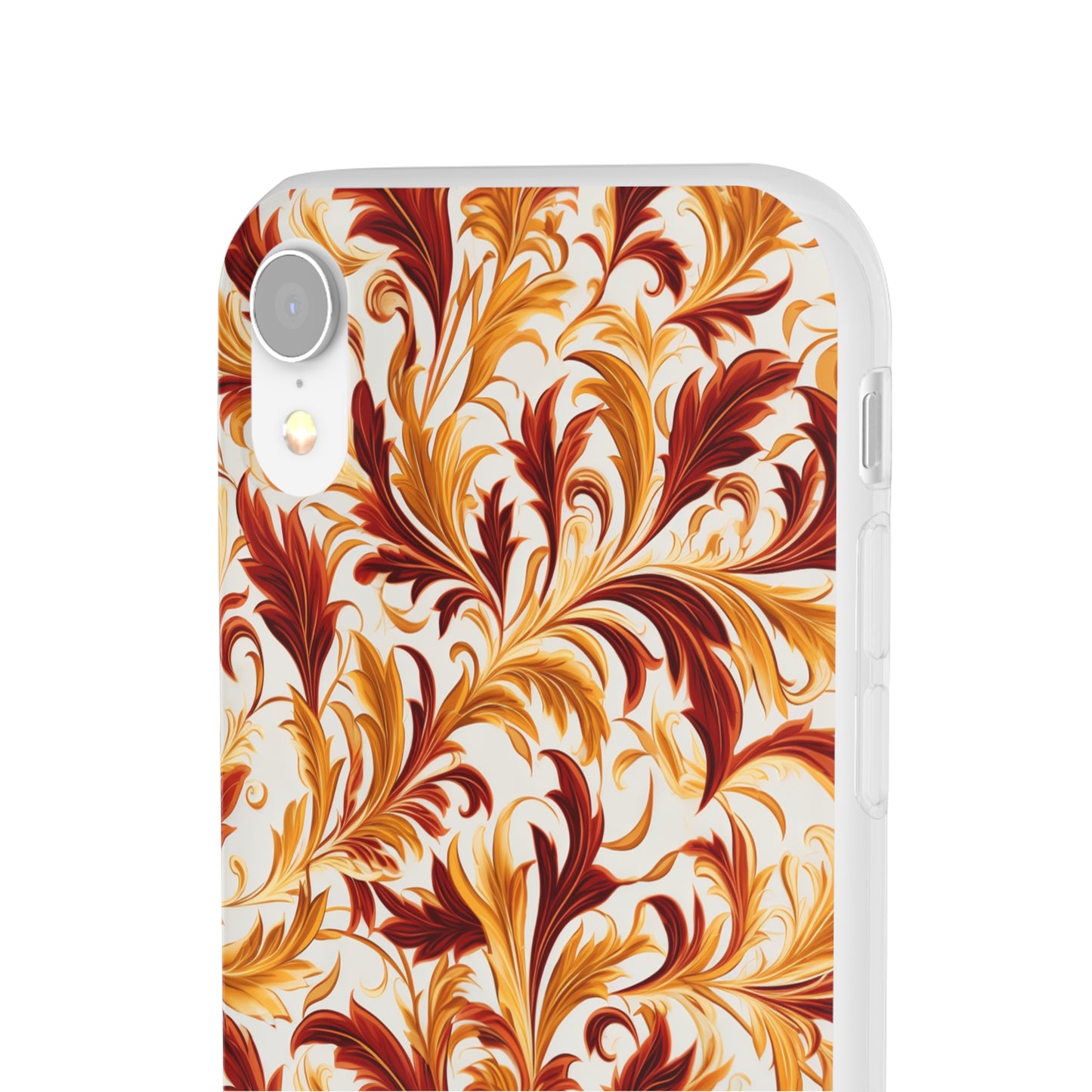 Swirling Autumn: Vortexes of Fall Foliage in Gold and Bronze - Flexible Phone Case