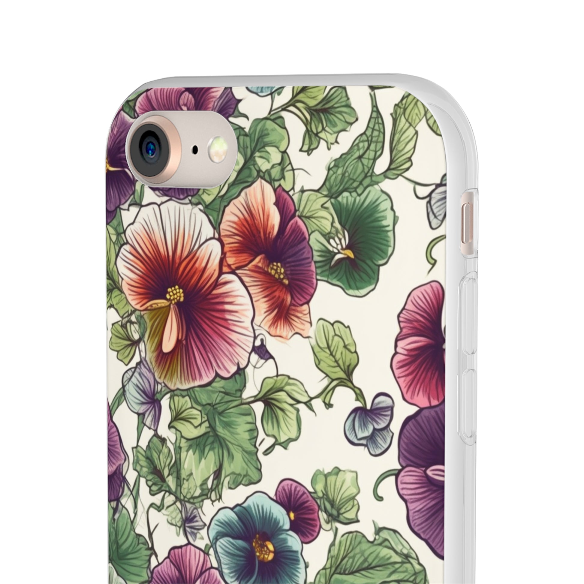 Watercolour Pansy Phone Case - Delicate Floral Elegance - Spring Collection - Flexi Cases Phone Case Pattern Symphony   