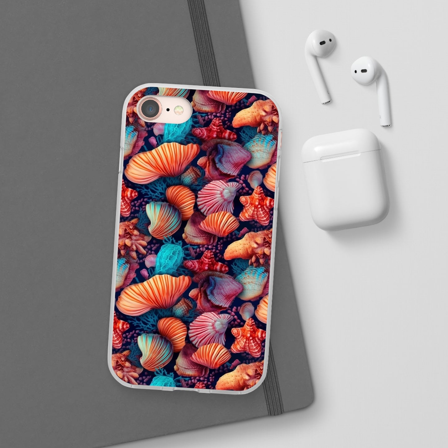 Vibrant Shallow Seascape - Flexible Phone Case Phone Case Pattern Symphony iPhone 8  