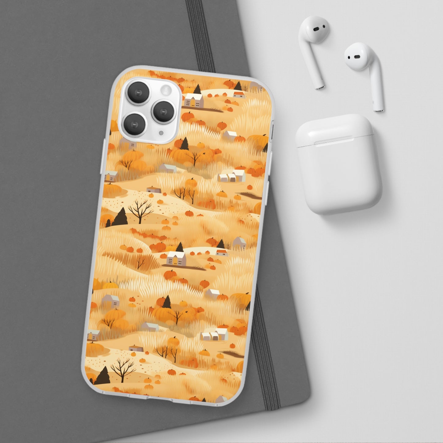 Harvest Homestead: Whimsical Autumn Villages - Flexible Phone Case