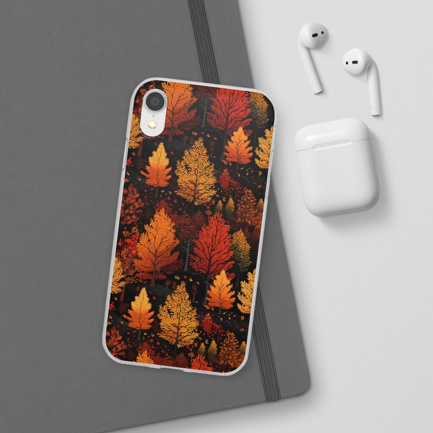 Bronzed Forest: A Chromatic Landscape - Flexible Phone Case