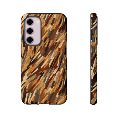 Fragmented Forest: Autumn's Abstract Palette Tough Phone Case