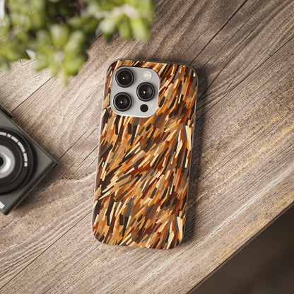 Fragmented Forest: Autumn's Abstract Palette Flexible Phone Case