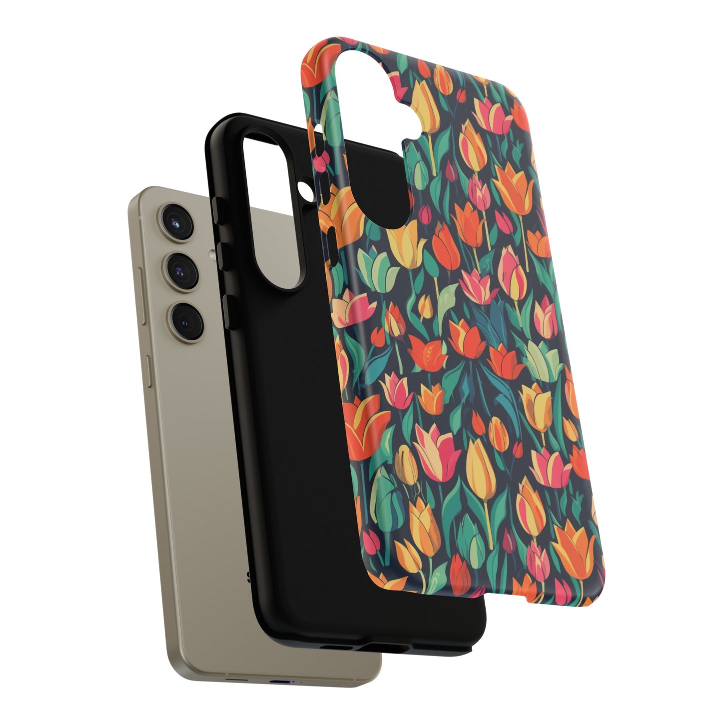 Tulip Medley Tough Phone Case - Vibrant Spring Floral Design