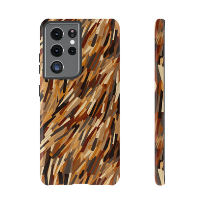 Fragmented Forest: Autumn's Abstract Palette Tough Phone Case