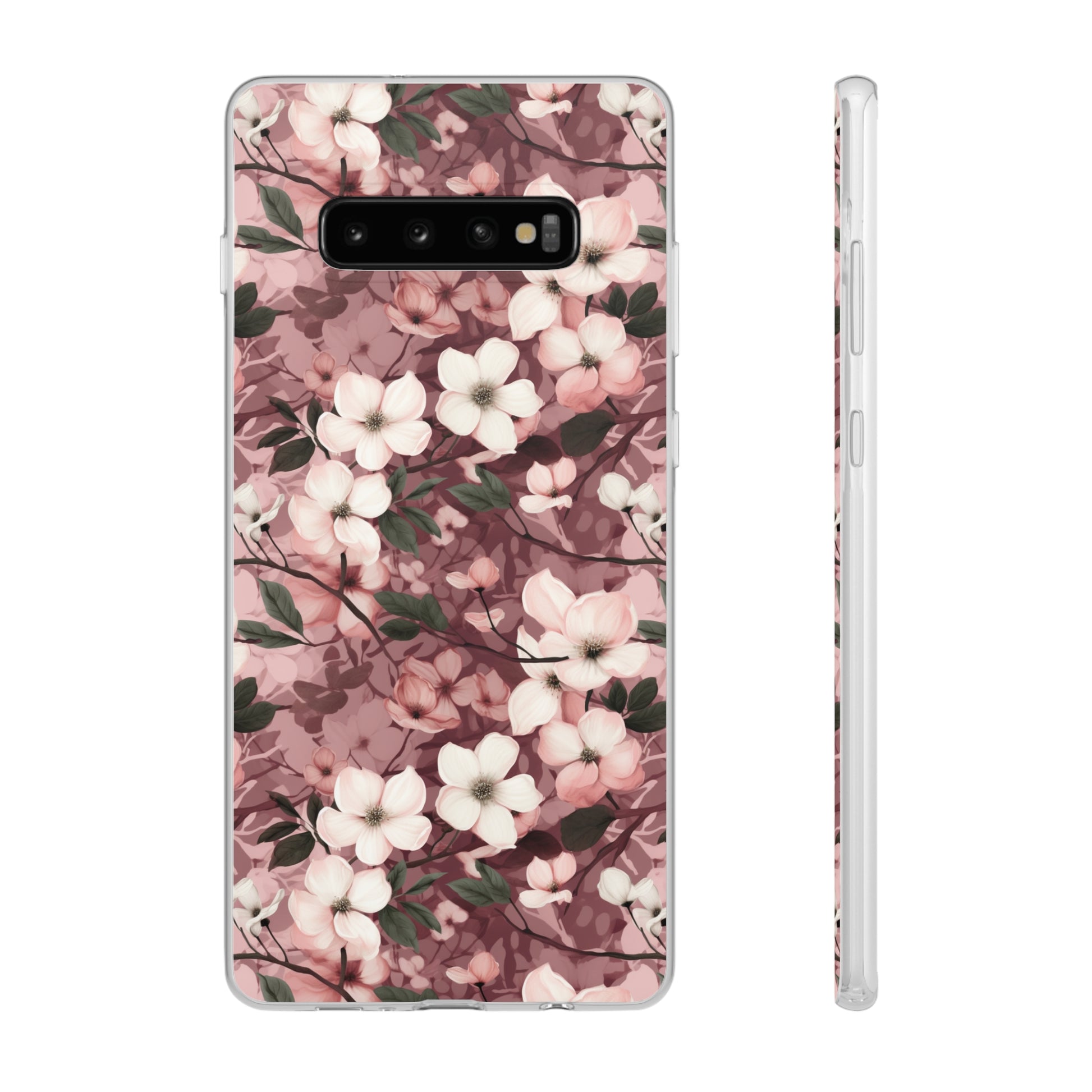 Sparse Dogwood Blossom Phone Case - Elegant Floral Design for Your Smartphone - Flexi Cases Phone Case Pattern Symphony   