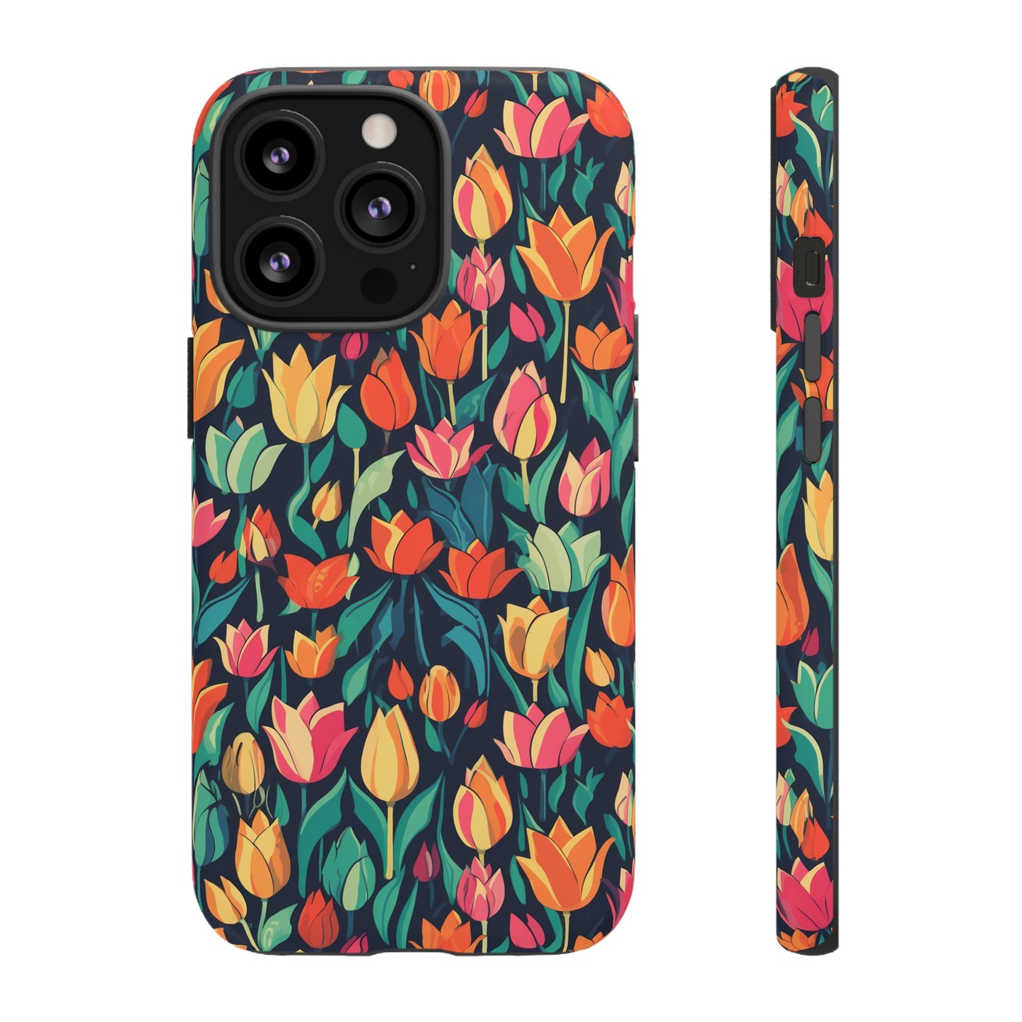 Tulip Medley Tough Phone Case - Vibrant Spring Floral Design