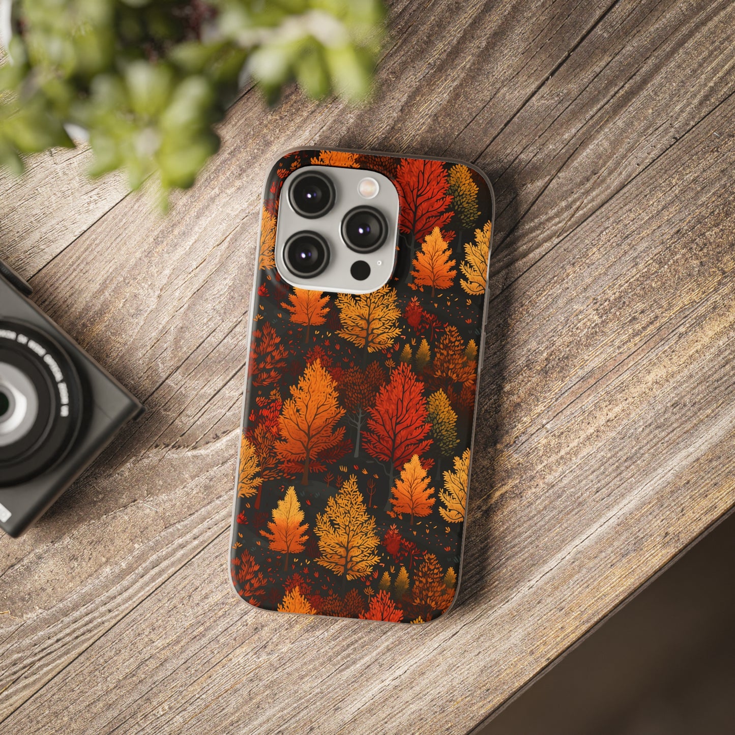 Bronzed Forest: A Chromatic Landscape - Flexible Phone Case