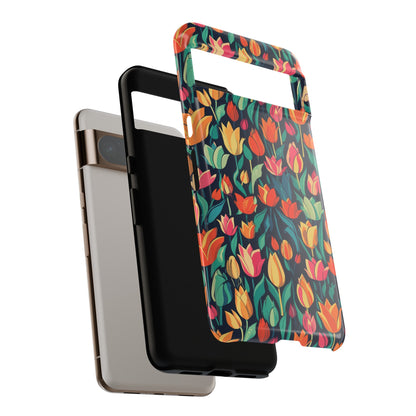 Tulip Medley Tough Phone Case - Vibrant Spring Floral Design