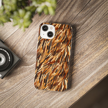 Fragmented Forest: Autumn's Abstract Palette Flexible Phone Case