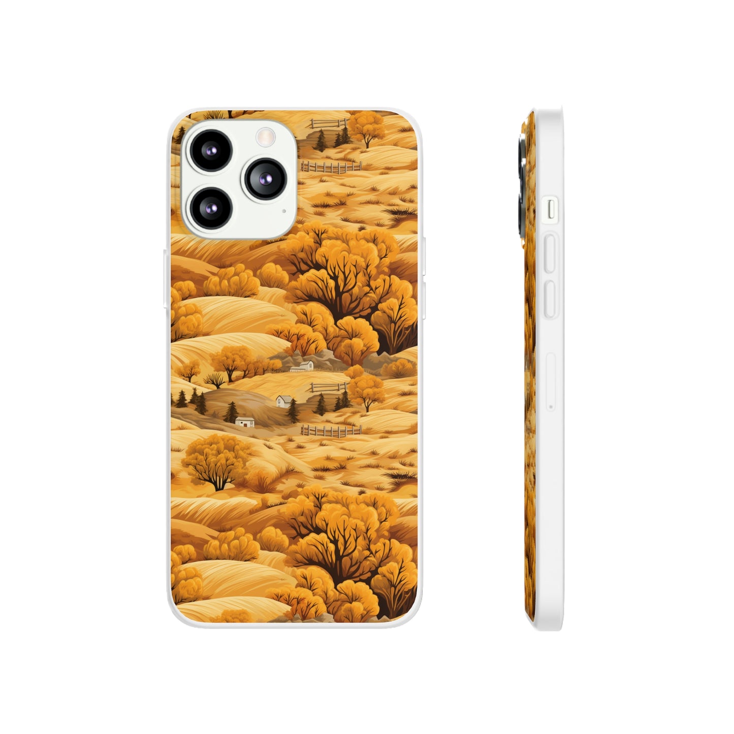 Rural Rhapsody: Early Autumn Farm Tales - Flexible Phone Case