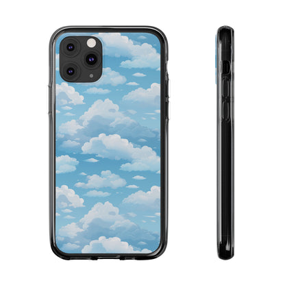 Boundless Azure Horizon - Calm Sky Design Soft Phone Case for IPhone, Samsung, and Google Pixel Phone Case Pattern Symphony   