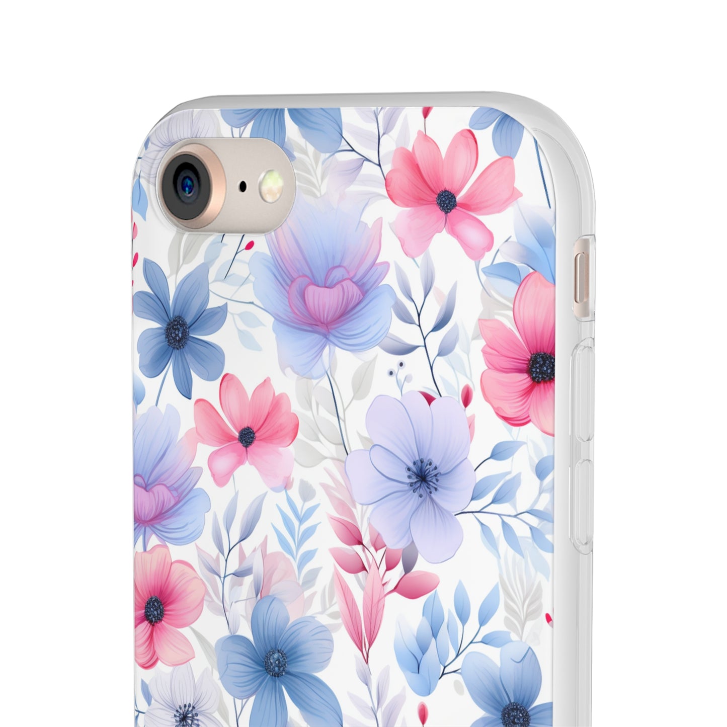 Floral Whispers - Soft Hues of Violets, Pinks, and Blues - Flexi Phone Case Phone Case Pattern Symphony   