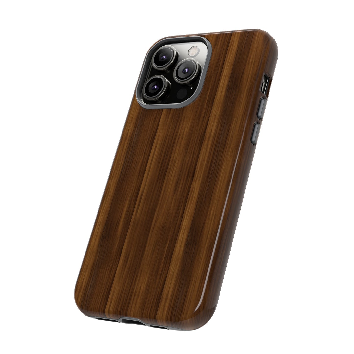 Luxurious Faux Dark Walnut Essence Phone Case - Rich and Refined Natural Wood Design - Tough Cases