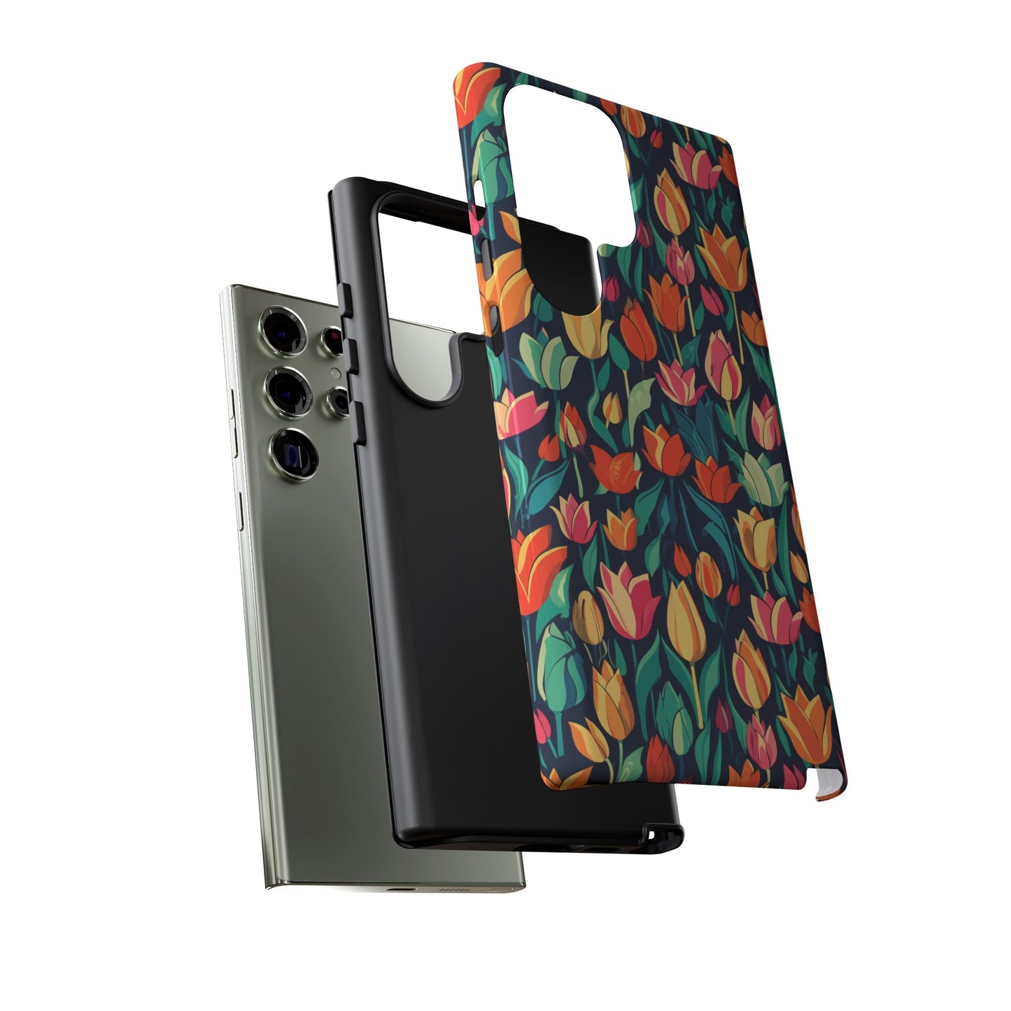 Tulip Medley Tough Phone Case - Vibrant Spring Floral Design