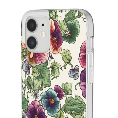 Watercolour Pansy Phone Case - Delicate Floral Elegance - Spring Collection - Flexi Cases Phone Case Pattern Symphony   