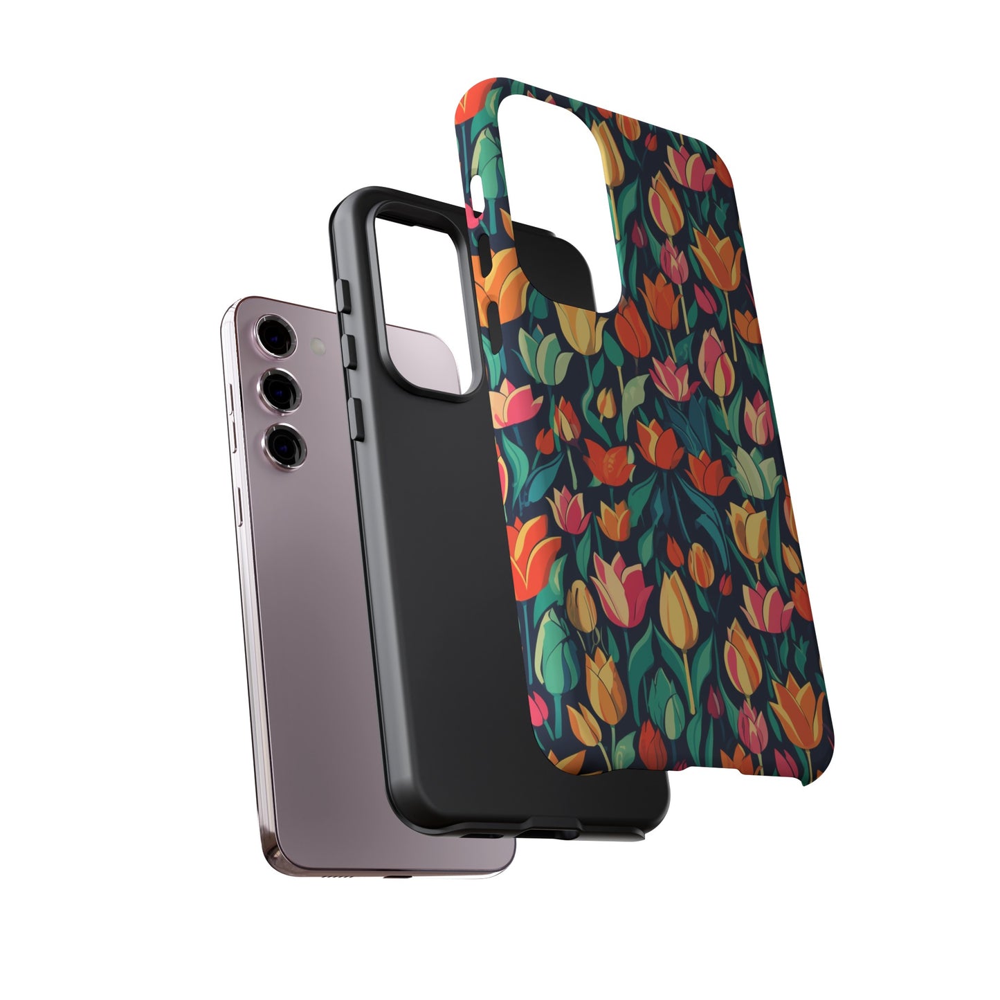 Tulip Medley Tough Phone Case - Vibrant Spring Floral Design