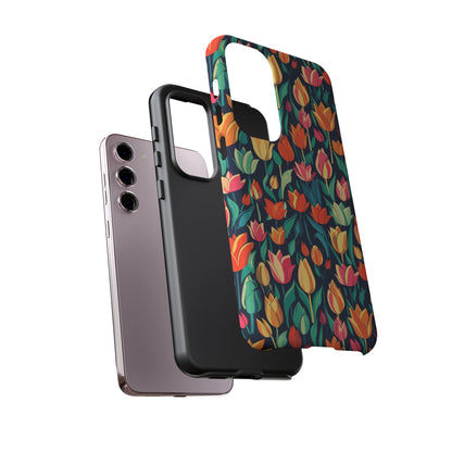 Tulip Medley Tough Phone Case - Vibrant Spring Floral Design