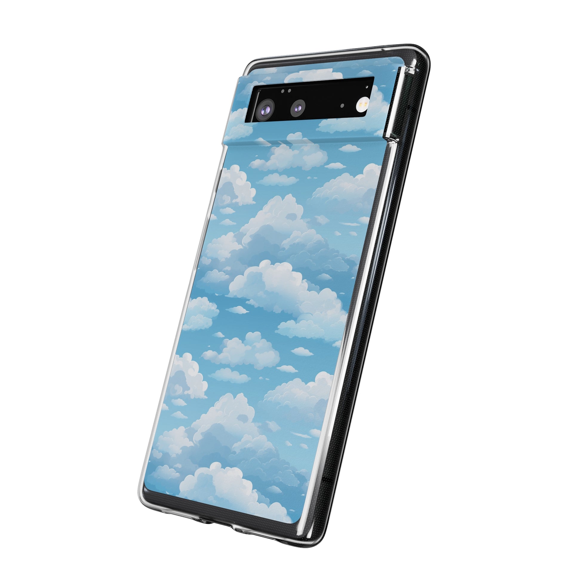 Boundless Azure Horizon - Calm Sky Design Soft Phone Case for IPhone, Samsung, and Google Pixel Phone Case Pattern Symphony   