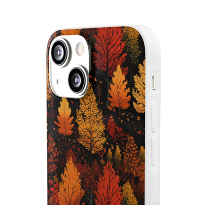 Bronzed Forest: A Chromatic Landscape - Flexible Phone Case