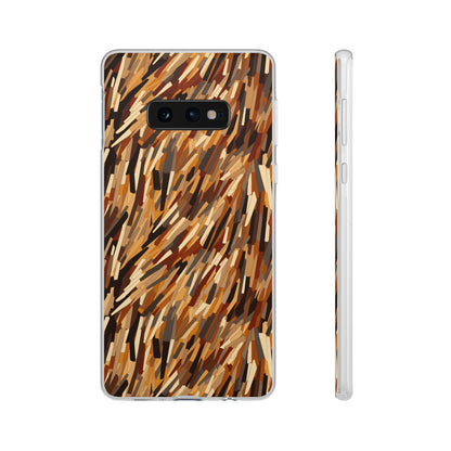 Fragmented Forest: Autumn's Abstract Palette Flexible Phone Case